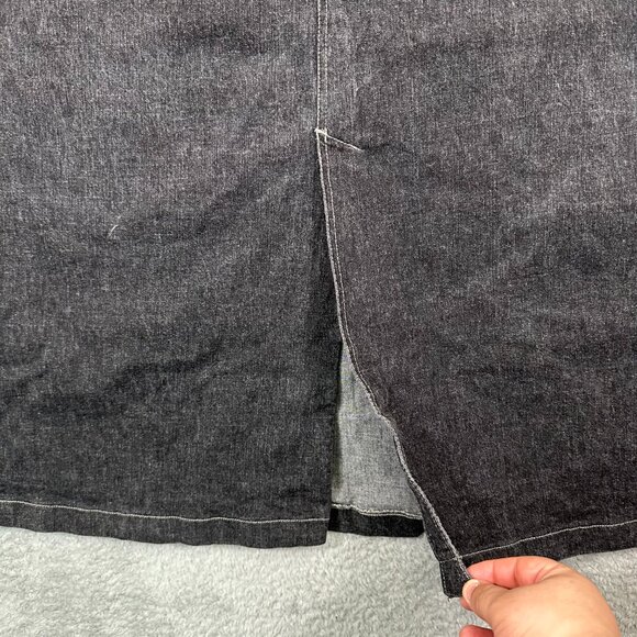 Tommy Hilfiger Women's Y2K Black Denim Maxi Skirt Dark Wash Plus Size 18 - Picture 7 of 14